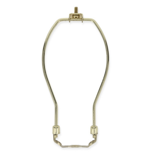 8in. Brass Plated Heavy Duty Lamp Shade Harp with Saddle