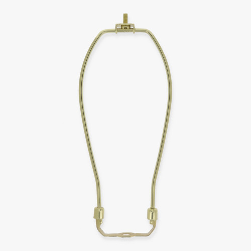 11-1/2in. Brass Plated Heavy Duty Lamp Shade Harp with Saddle