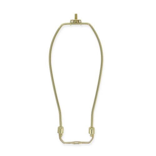 9-1/2in. Brass Plated Heavy Duty Lamp Shade Harp with Saddle