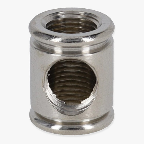 1/8ips Threaded - 9/16in Diameter Tee Fitting Straight Armback - Polished Nickel