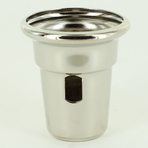 Nickel Plated Cup for Swing Arm Lamp Shade Harps with Switch Hole
