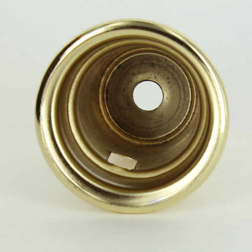 Brass Plated Cup for Swing Arm Lamp Shade Harps with Switch Hole