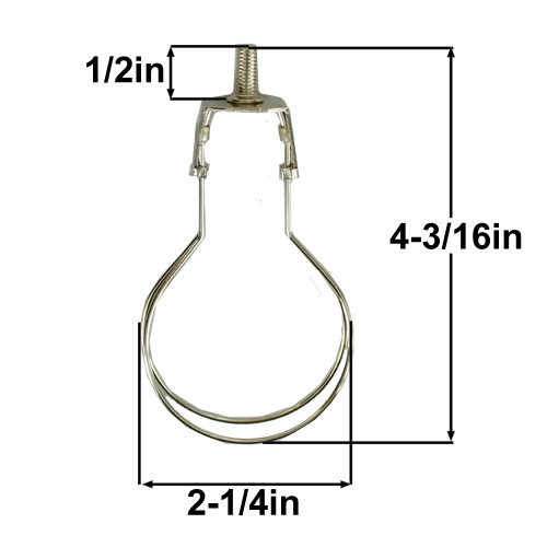 Brass Plated A-19 Type Medium Base Clip-On Bulb Clip