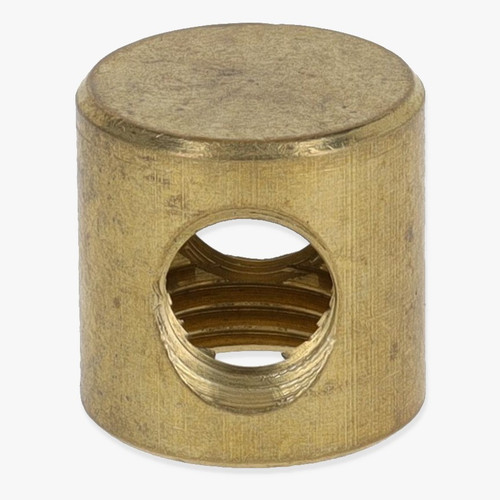 1/4ips X 1/8ips Threaded - 3/4in Diameter Tee Fitting Straight Armback - Unfinished Brass