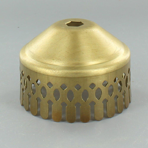 2-5/8in. Unfinished Brass Chimney Holder with 1/8ips. Slip Through Center Hole