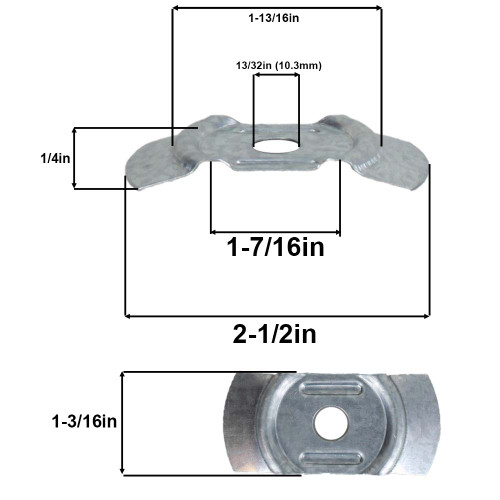 45mm(1-13/16in) Hole Seat Neckless Holder Insert - Zinc Plated Steel