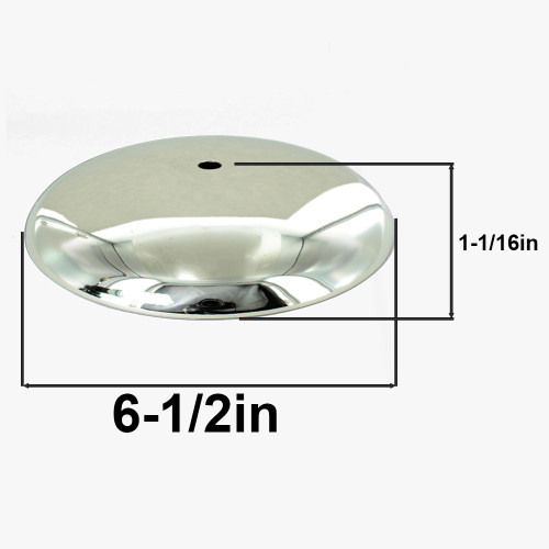 Polished Nickel Finish Cover for 5-1/4in Neckless Holder