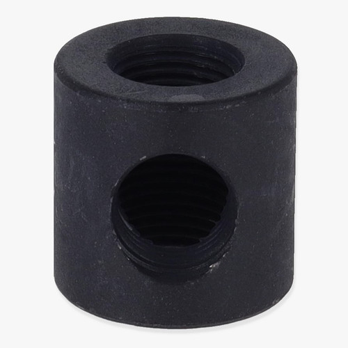 1/8ips Threaded - 3/4in Diameter Tee Fitting Straight Armback - Black Powdercoat