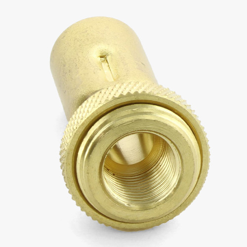 1/8ips. Threaded  Brass Mini Hang Straight for 5/8in Hole Canopies.