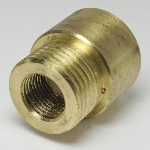 1/4ips Female X 3/8ips Male Brass Straight Nozzle with 1/8ips Tapped Center Hole