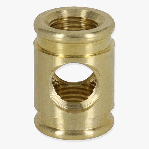 1/8ips Threaded - 5/8in Diameter 4-Way Straight Armback - Unfinished Brass