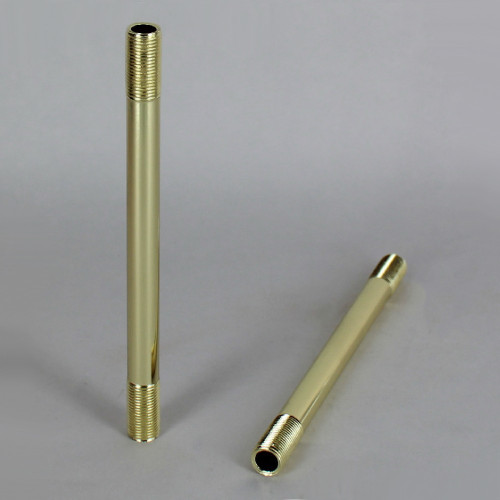 8in. Brass Plated Finish Pipe with 1/8ips. Thread