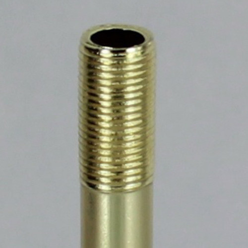 8in. Brass Plated Finish Pipe with 1/8ips. Thread