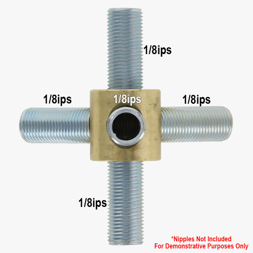 1/8ips Threaded - 3/4in x3/4in Y Armback - Unfinished Brass