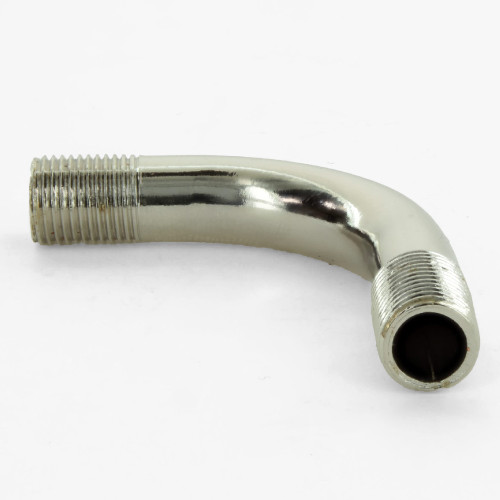 1/8ips Male Threaded 1-3/4in Long 90 Degree Bent Arm - Polished Nickel