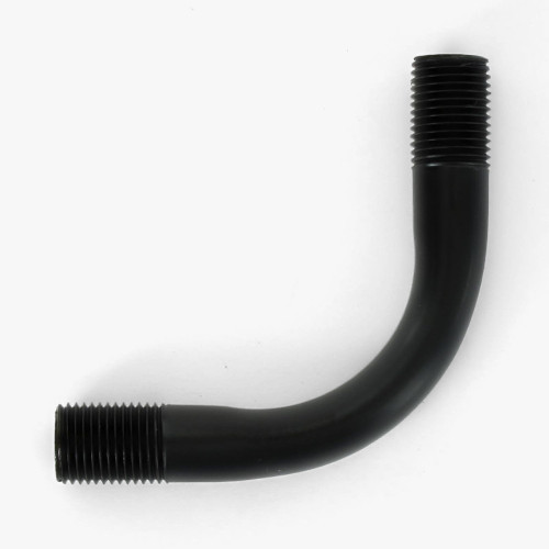 1/8ips Male Threaded 2in Long 90 Degree Bent Arm - Black Finish