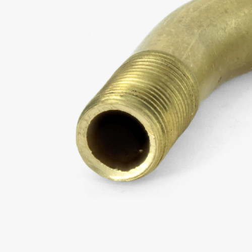 1/8ips Male Threaded 2in Long 90 Degree Bent Arm - Unfinished Brass