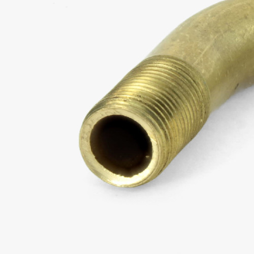 1/8ips Male Threaded 2in Long 90 Degree Bent Arm - Unfinished Brass