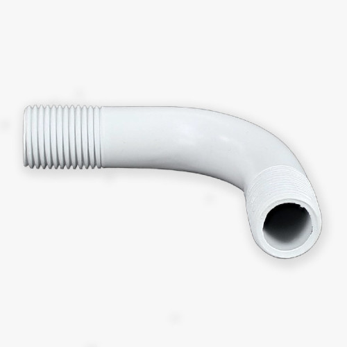 1/8ips Male Threaded 1-1/2in Long 90 Degree Bent Arm - White Finish