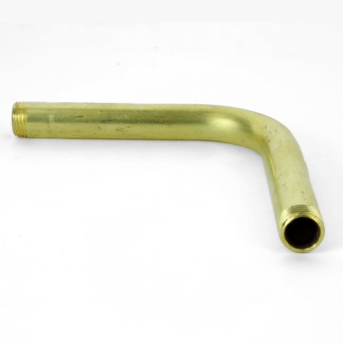 1/8ips Male Threaded 3in Long 90 Degree Bent Arm - Unfinished Brass