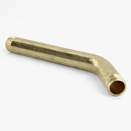 1/8ips Male Threaded 4in Long 45 Degree Bent Arm - Unfinished Brass