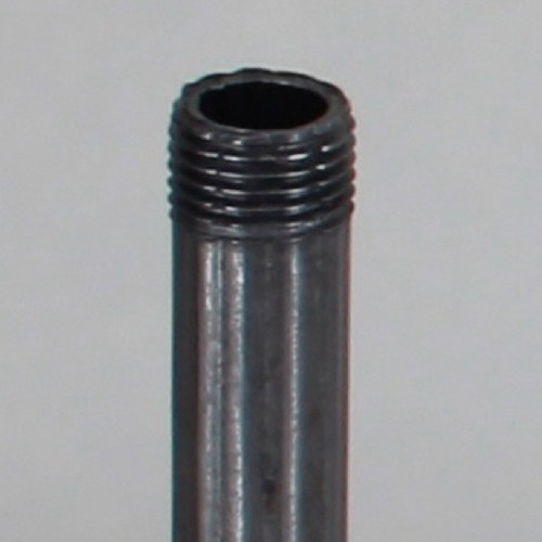 16in Long X 1/8ips (3/8in OD) Male Threaded Unfinished Steel Reeded Pipe
