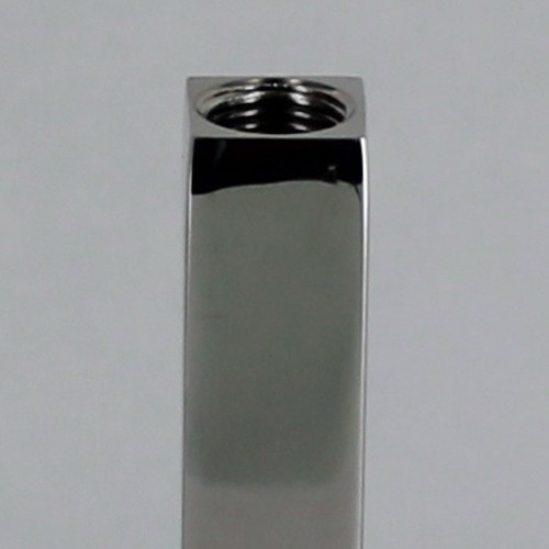 3in. Polished Nickel Finish Square Pipe with 1/8ips. Female Thread