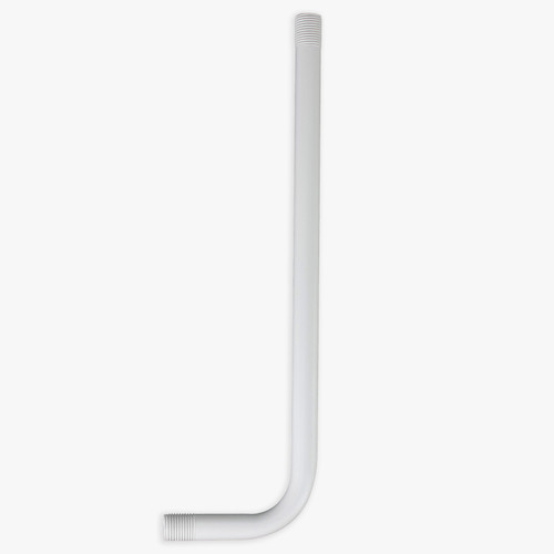 1/8ips Male Thread 7-1/4in Long 90 Degree Bent Arm - White Finish