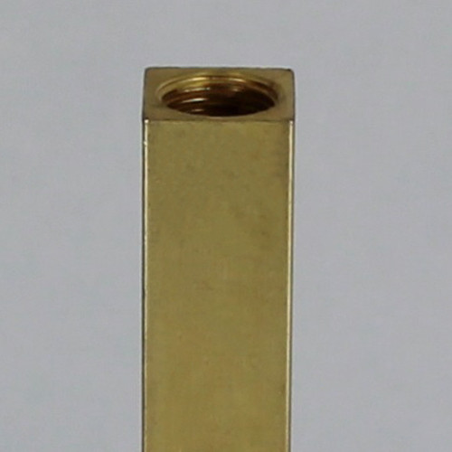 5in. Unfinished Brass Square Pipe with 1/8ips. Female Thread