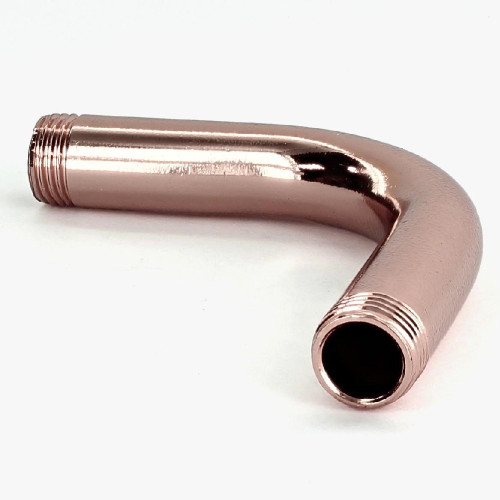 1/8ips Male Threaded 2in Long 90 Degree Bent Arm -  Polished Copper Plated