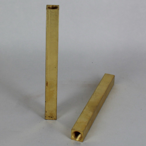 24in. Unfinished Brass Square Pipe with 1/8ips. Female Thread