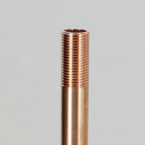 9in  X 1/8ips Threaded Unfinished Copper Pipe with 3/4in Long Threaded Ends.