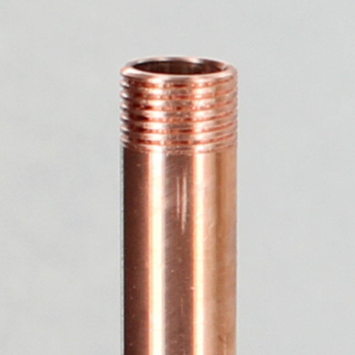 54in  X 1/8ips Threaded Unfinished Copper Pipe with 1/4in Long Threaded Ends.
