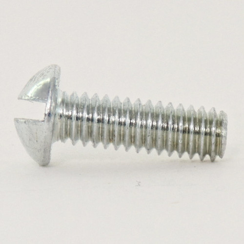 8/32 Thread Clear White Zink Plated Steel 1/2in. Long Slotted Head Screw