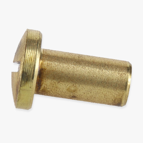 8/32 Female Thread Unfinished Brass 1/2in. Slotted Head Screw