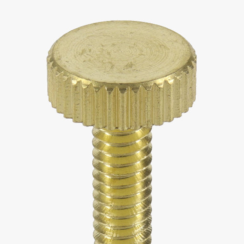 1/2in. Long - 8/32 Threaded Brass Knurled Thumb Screw