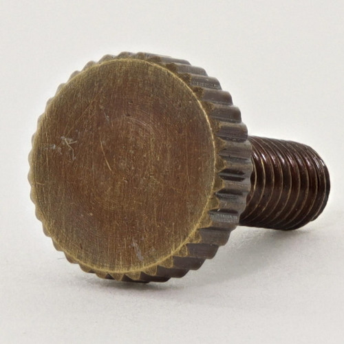 8/32 Thread Antique Brass Finish 1/2in. Long  Knurled Thumb Screw