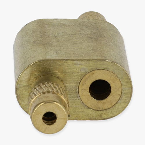 Brass Suspension System Gripper Loop Block with Lock Nut for use with 1-1.5mm Steel Cable - Unfinished Brass