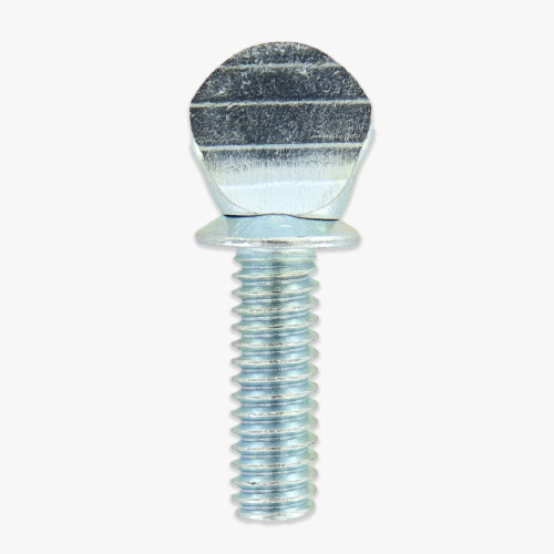 1/2in Long X 8/32 Type S Thumb Screw with Shoulder - Zinc Plated Steel