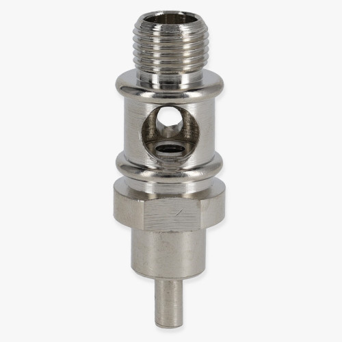 1/8ips Threaded Suspension System Wire Exit Hickey for use with 1-1.5mm Steel Cable - Polished Nickel