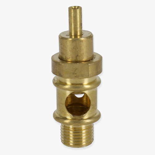 1/8ips Threaded Suspension System Wire Exit Hickey for use with 1-1.5mm Steel Cable - Unfinished Brass