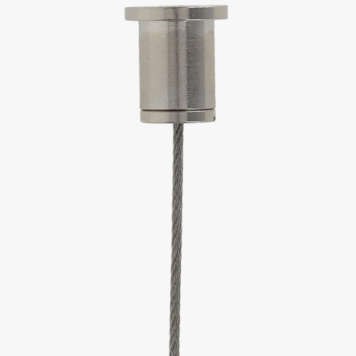 Polished Nickel Finish Brass Ceiling Attachment for use with Cable Gripper