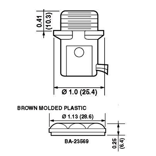 E12 Base Phenolic Candelabra Base Lamp Socket with Threaded Body and 1/8ips. Hickey and 8in. Leads