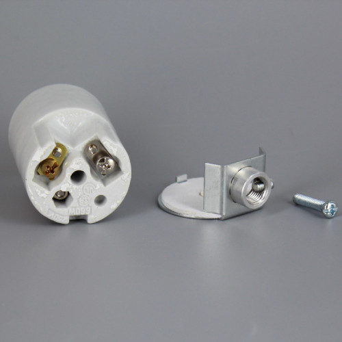 Import - E-26 Porcelain Keyless Socket with 1/8ips. Side Outlet Bushing