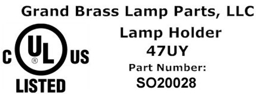 1-3/4in. E-12 Base Damp Location Lamp Socket with Phenolic Cover and Removable 1/8ips. Hickey