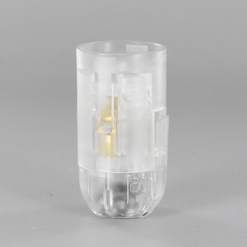 E12 Clear Smooth Skirt Thermoplastic Transparent Lamp Socket with 1/8ips Thread.