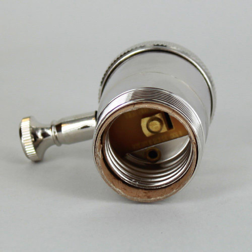 Nickel Plated Finish Full Range Dimmer Uno Threaded Shell Socket with 1/8ips. Cap