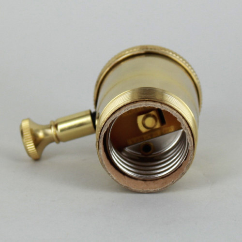 Polished Brass Finish Full Range Dimmer Uno Threaded Shell Socket with 1/8ips. Cap