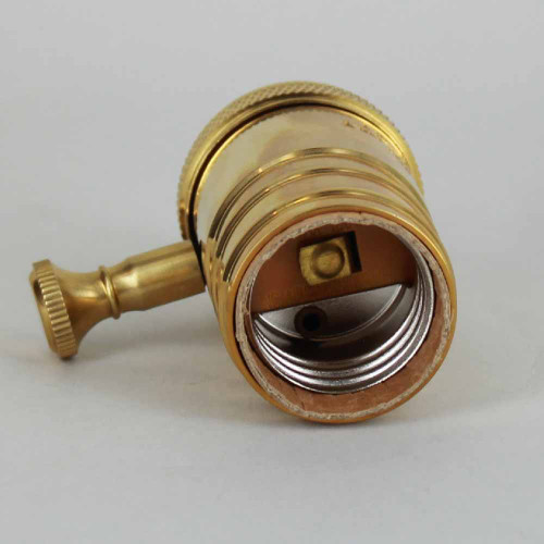 Unfinished Brass Finish Full Range Dimmer Socket with 1/8ips. Cap