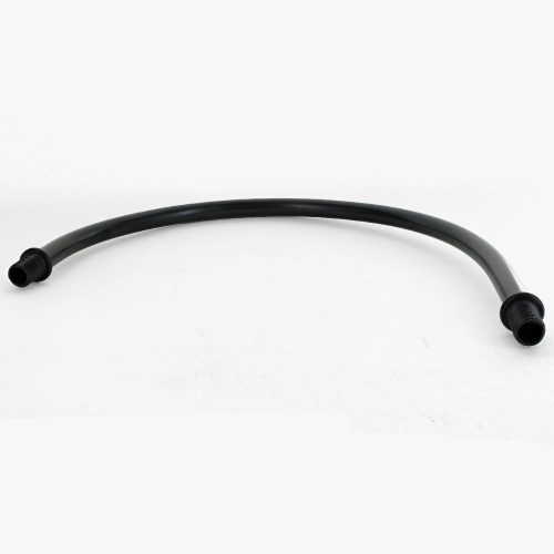 1/8ips Male Threaded Up Arm with 1/2in long male thread on both ends - Black Finish